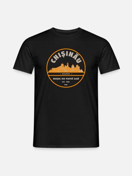 Chisinau Skyline Badge Moldova - Men's T-Shirt - black