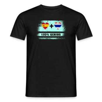 L’Espagne et la Thaïlande drasent 100% génie - T-shirt homme - noir - Devant - AI Model Male 178 light (178cm)