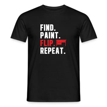 Find Paint Lustige Möbel Flipper umdrehen - Männer T-Shirt - Schwarz - Vorne - AI Model Male 178 light (178cm)