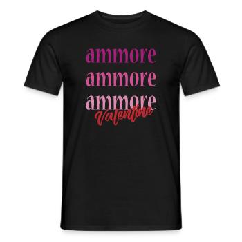 t-shirt Napoli amour amour Saint-Valentin - T-shirt homme - noir - Devant - AI Model Male 178 light (178cm)