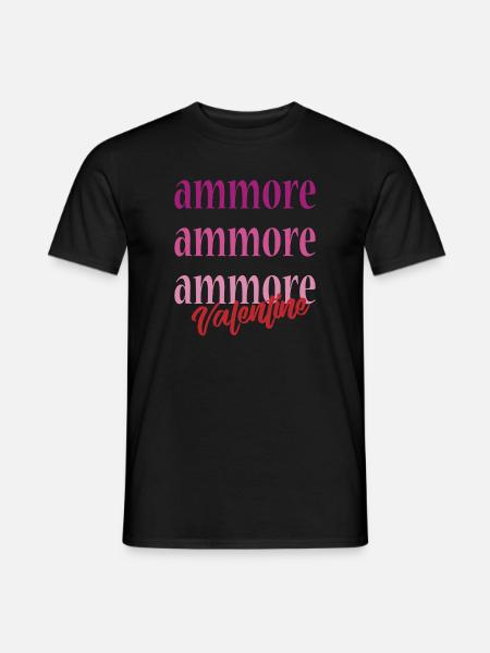 t- shirt Napoli amore ammore San Valentino - T-shirt uomo - nero