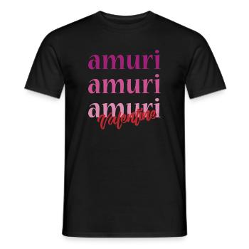 T-shirt Amuri Sicilien Amour Saint-Valentin - T-shirt homme - noir - Devant - AI Model Male 178 light (178cm)
