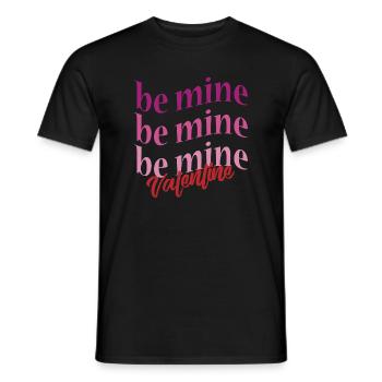 T-Shirt Valentinstag sei mein welliger Text Liebe Amor - Männer T-Shirt - Schwarz - Vorne - AI Model Male 178 light (178cm)