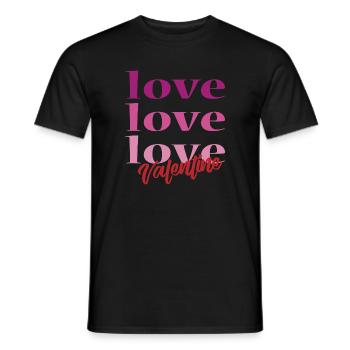 T-shirt Saint-Valentin amour Saint-Valentin - T-shirt homme - noir - Devant - AI Model Male 178 light (178cm)