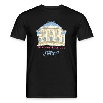 Stuttgart, Schloss Solitude, Deutschland - Männer T-Shirt - Schwarz - Vorne - AI Model Male 178 light (178cm)