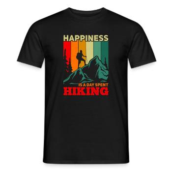 Wanderglück Farbpalette - Männer T-Shirt - Schwarz - Vorne - AI Model Male 178 light (178cm)
