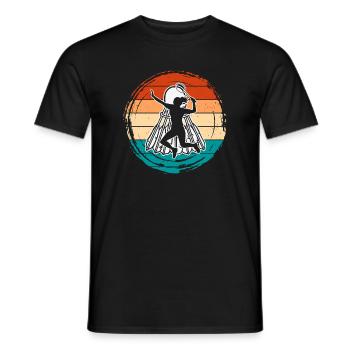 Badminton - Männer T-Shirt - Schwarz - Vorne - AI Model Male 178 light (178cm)