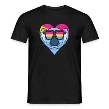 Pansexuell Koala Herz Geschenk - Männer T-Shirt - Schwarz - Vorne - AI Model Male 178 light (178cm)