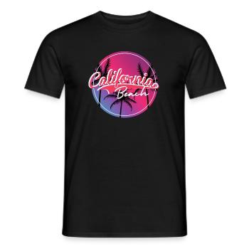 California Beach Neon-Schrift - Männer T-Shirt - Schwarz - Vorne - AI Model Male 178 light (178cm)