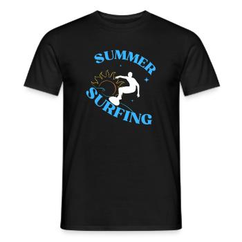 Summer Surfing Vibe Tee - Men's T-Shirt - black - Front - AI Model Male 178 light (178cm)