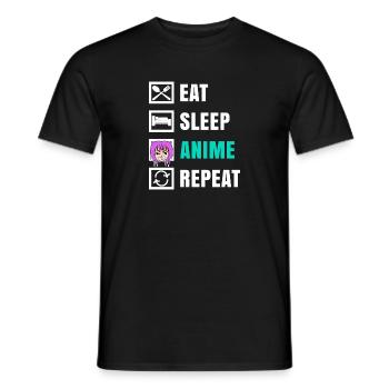 Cool Anime Comic Manga Cartoon Cosplay Dicton - T-shirt homme - noir - Devant - AI Model Male 178 light (178cm)