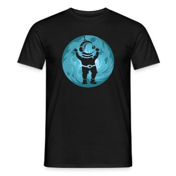 Astronaut moon Cosmos Mond space Symbol - Männer T-Shirt - Schwarz - Vorne - AI Model Male 178 light (178cm)