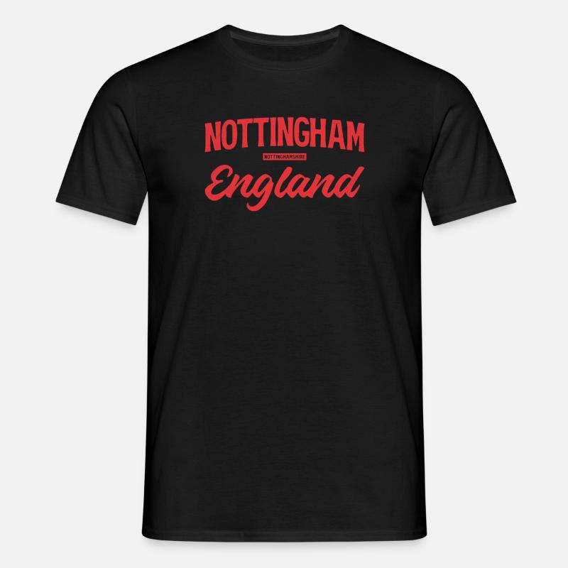 Nottingham England Script - Männer T-Shirt - Schwarz