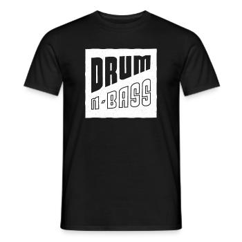 Drum And Bass electronic music DNB, bass - Men's T-Shirt - black - Front - AI Model Male 178 light (178cm)