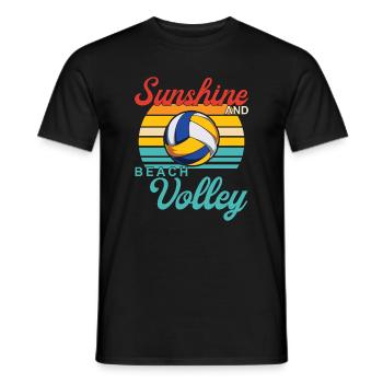 Design Beach Volleyball - Men's T-Shirt - black - Front - AI Model Male 178 light (178cm)