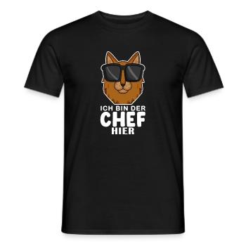 coole Katze - Somali Katze Spruch - Männer T-Shirt - Schwarz - Vorne - AI Model Male 178 light (178cm)