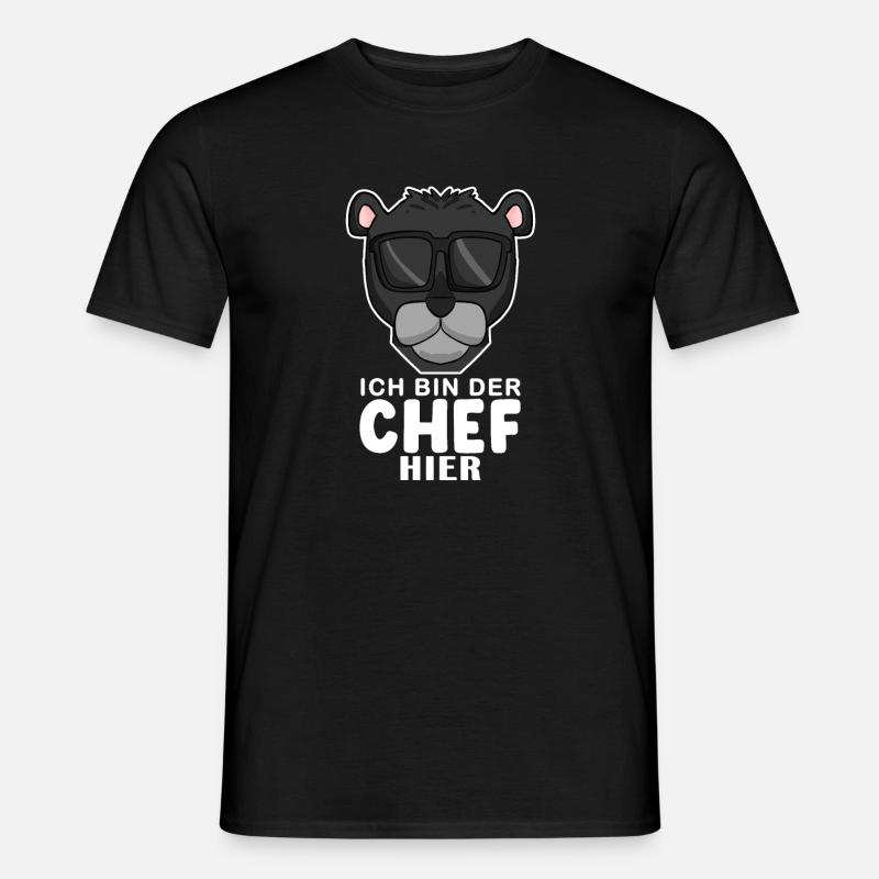 Cool Schwarzer Panther Chef Spruch Sonnenbrille - Männer T-Shirt - Schwarz