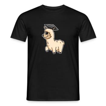 Master Degree Alpaca - Men's T-Shirt - black - Front - AI Model Male 178 light (178cm)