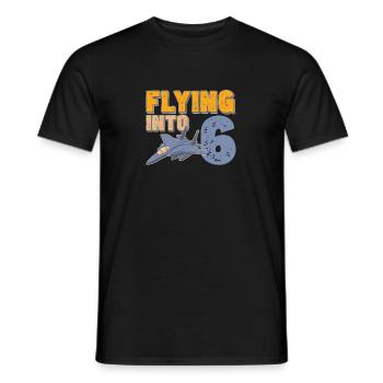 Voler dans 6 avions de chasse 6e anniversaire 6e anniversaire - T-shirt homme - noir - Devant - AI Model Male 178 light (178cm)