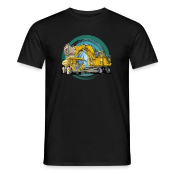 Monster Construction Equipment - Men's T-Shirt - black - Front - AI Model Male 178 light (178cm)