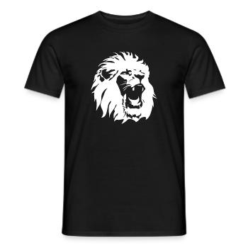 Lion's head - Men's T-Shirt - black - Front - AI Model Male 178 light (178cm)