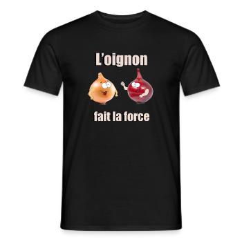 Oignons - T-shirt homme - noir - Devant - AI Model Male 178 light (178cm)