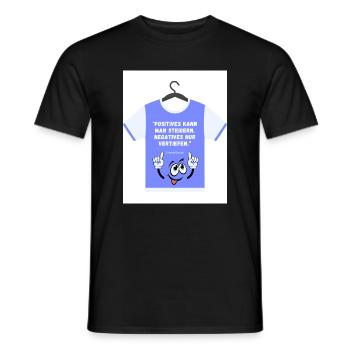 Positives kann man steigern...Zitat Weisheit - Männer T-Shirt - Schwarz - Vorne - AI Model Male 178 light (178cm)