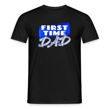 Pregnant Papa Statement Baby Family Happiness Parents - Men's T-Shirt - black - Front - AI Model Male 178 light (178cm)