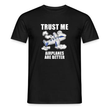 Avions Cadeau de pilote d’avion - T-shirt homme - noir - Devant - AI Model Male 178 light (178cm)