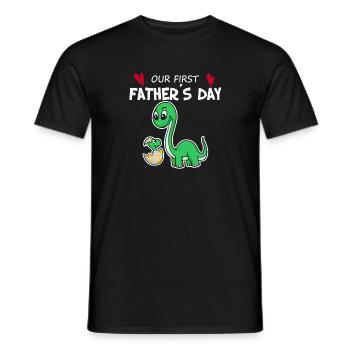 Fête des Pères - Premier cadeau de la fête des Pères - T-shirt homme - noir - Devant - AI Model Male 178 light (178cm)