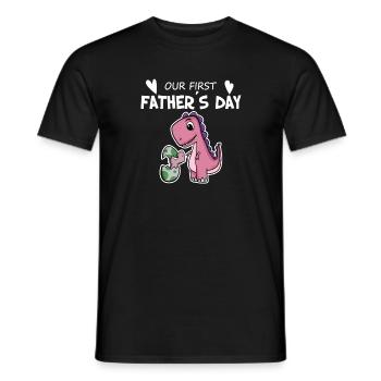 Cadeau de fête des pères - Père Fille - T-shirt homme - noir - Devant - AI Model Male 178 light (178cm)