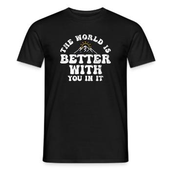 The World Is Better With You In It - Men's T-Shirt - black - Front - AI Model Male 178 light (178cm)
