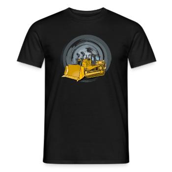 Bulldozers, bulldozers, track scrapers - Men's T-Shirt - black - Front - AI Model Male 178 light (178cm)