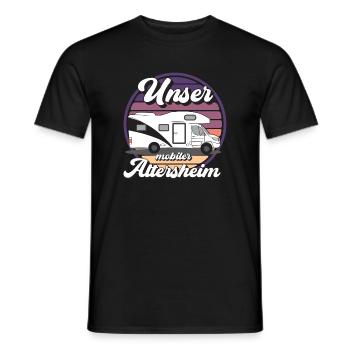 Mobile Camper Outdoor Design - Men's T-Shirt - black - Front - AI Model Male 178 light (178cm)