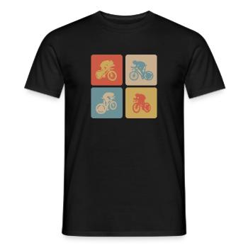Conception de vélo de route - T-shirt homme - noir - Devant - AI Model Male 178 light (178cm)