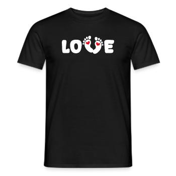 Grossesse Enceinte Coeur Baby Feet Famille - T-shirt homme - noir - Devant - AI Model Male 178 light (178cm)