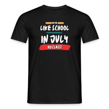 Like School In July No Class - Men's T-Shirt - black - Front - AI Model Male 178 light (178cm)