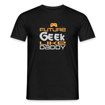 Zukünftiger Geek wie Papa - Männer T-Shirt - Schwarz - Vorne - AI Model Male 178 light (178cm)
