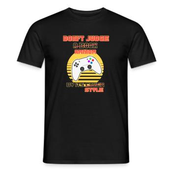 Rüstung nach Cover-Stil - Männer T-Shirt - Schwarz - Vorne - AI Model Male 178 light (178cm)