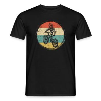 Cercle de motards rétro BMX - T-shirt homme - noir - Devant - AI Model Male 178 light (178cm)