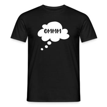 Om Cloud Thought Bubble Yoga Speech Bubble Meditation - Men's T-Shirt - black - Front - AI Model Male 178 light (178cm)