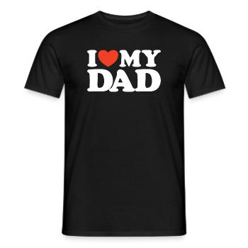 I love my Dad Herz Shirt - Männer T-Shirt - Schwarz - Vorne - AI Model Male 178 light (178cm)