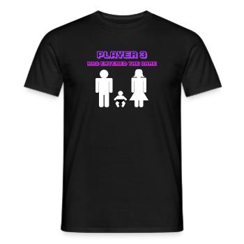 Parent Enceinte Déclaration Famille Bonheur Bébé - T-shirt homme - noir - Devant - AI Model Male 178 light (178cm)