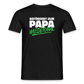 Papa Cooler Spruch Familie Eltern Schwanger Baby - Männer T-Shirt - Schwarz - Vorne - AI Model Male 178 light (178cm)
