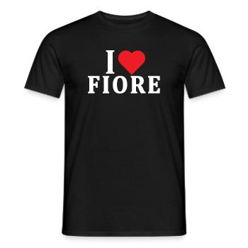 T-Shirt I love Flower T-Shirt Geschenkidee - Männer T-Shirt - Schwarz - Vorne - AI Model Male 178 light (178cm)