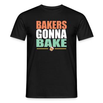 Backen Bäcker gehen zum Backen - Männer T-Shirt - Schwarz - Vorne - AI Model Male 178 light (178cm)
