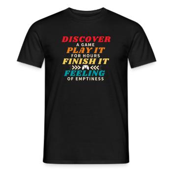 Entdecken Sie ein Spiel und beenden Sie es - Männer T-Shirt - Schwarz - Vorne - AI Model Male 178 light (178cm)