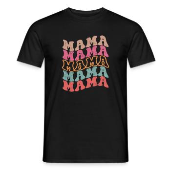 Retro Groovy Mama Pour la Fête des Mères - T-shirt homme - noir - Devant - AI Model Male 178 light (178cm)