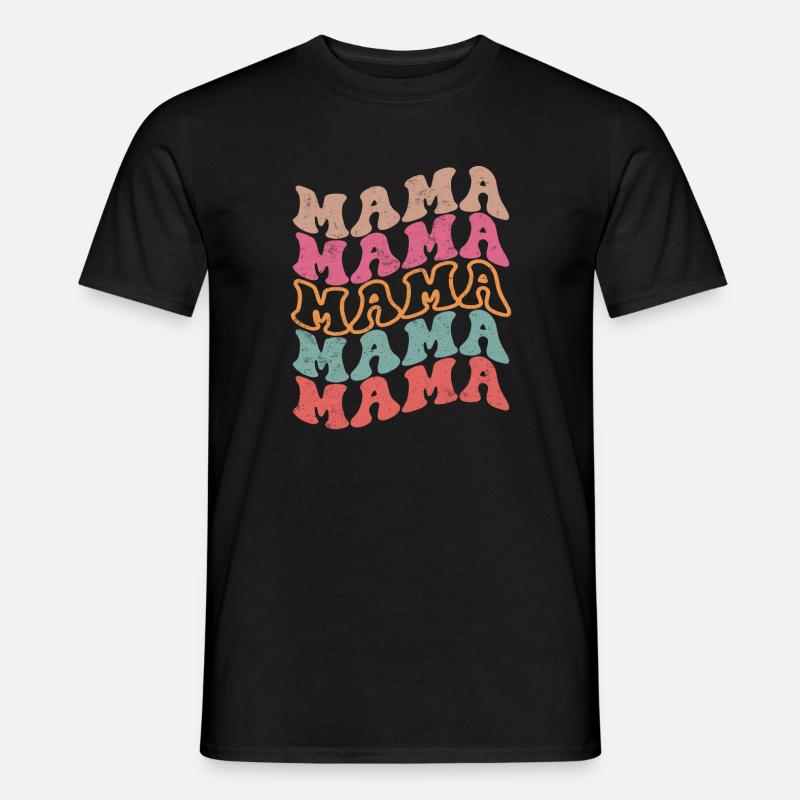 Retro Groovy Mama Zum Muttertag - Männer T-Shirt - Schwarz