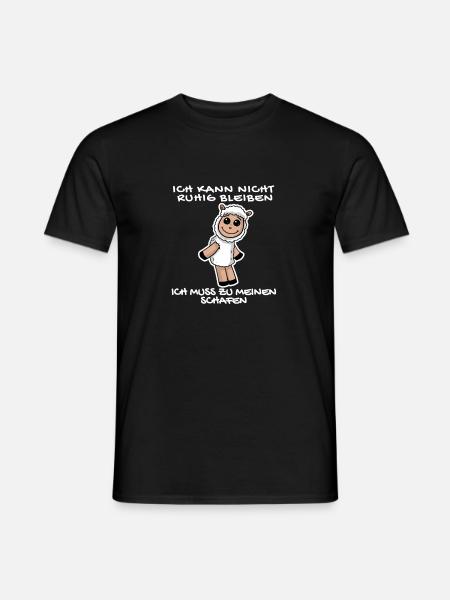 Schaf Schafe Spruch Sprüche - Männer T-Shirt - Schwarz